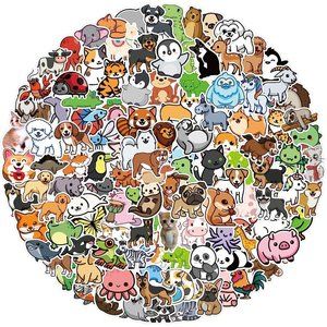 Stickers 200 PCS Colorful Animal Waterproof Stickers for Teens Girls Kids
